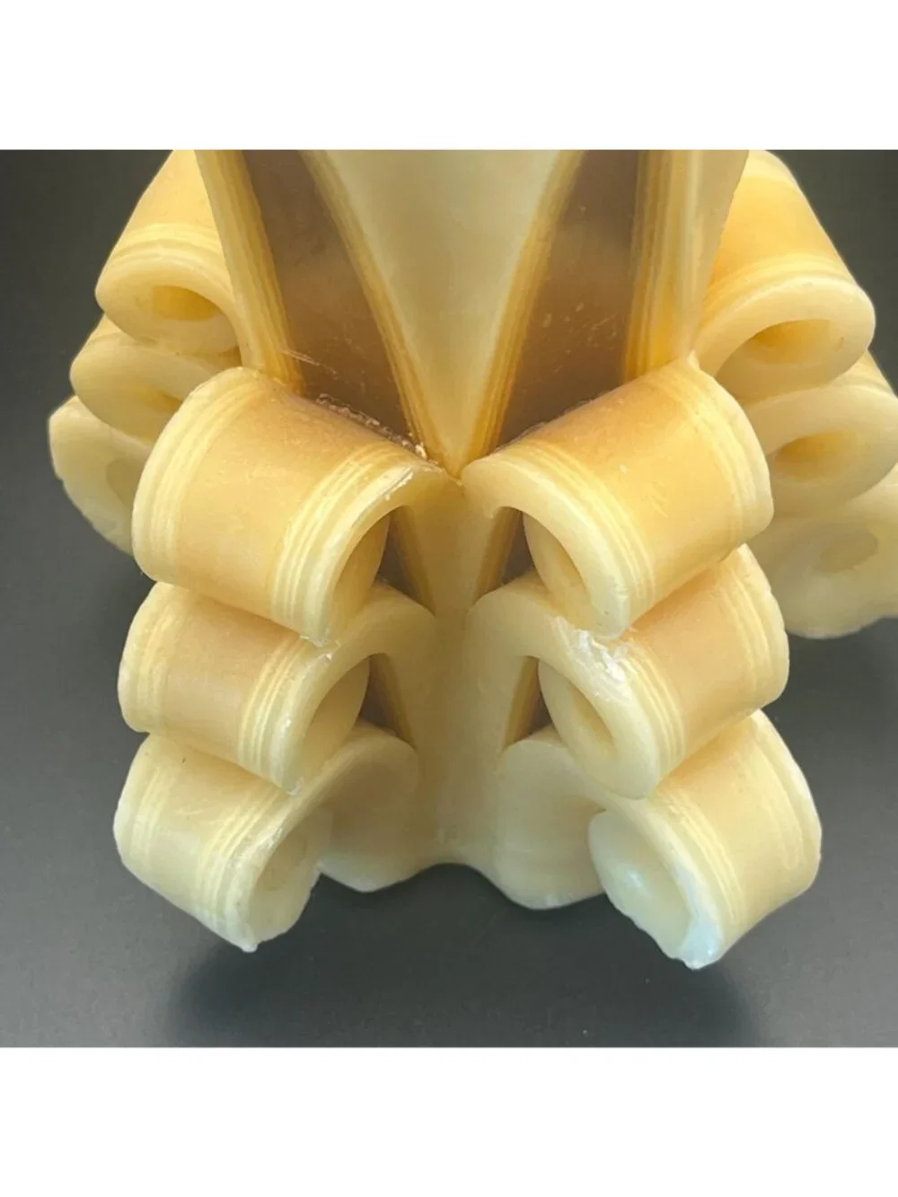 Vintage Hand Carved Pillar Candle 7
